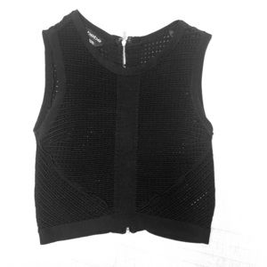 Bebe black crop top